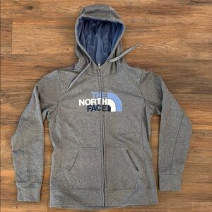 Women’s The North Face Heather Gray Full-Zip Hoodie
